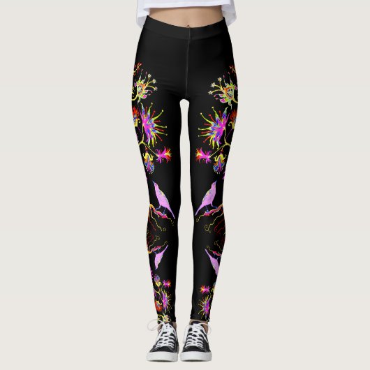 Leggings arbre et oiseau (Devant)