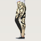 Leggings Arbre face jaune paysage aquarelle (Gauche)