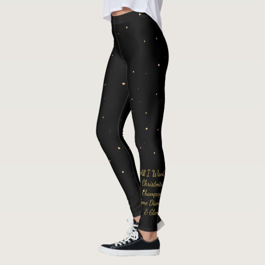 Leggings Arbre léopard chic pour les fêtes (Gauche)