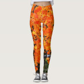Leggings Arbre orange avec nom personnalisé (Devant)