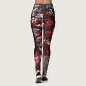 Leggings Arbre rouge en fleurs de cerisiers (Dos)