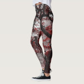 Leggings Arbre rouge en fleurs de cerisiers (Gauche)