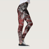 Leggings Arbre rouge en fleurs de cerisiers (Droite)