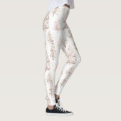Leggings Arbres de Noël blanc rose pâle (Droite)