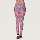 Leggings Arbres de Noël roses chaudes (Dos)