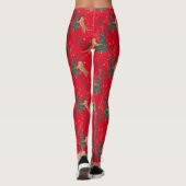 Leggings Arbres de Noël & tigres motif (Dos)