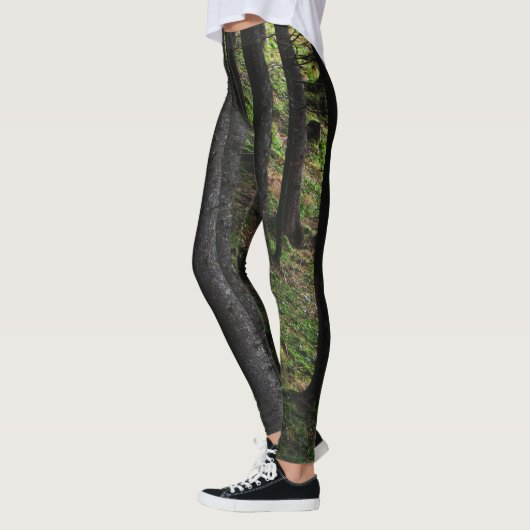 Leggings Arbres et mousse verte (Gauche)