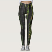Leggings Arbres et mousse verte (Devant)