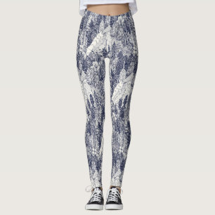 Leggings arbres légumineuses bleu NC