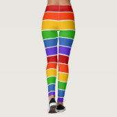 Leggings Arc arc-en-ciel blanc rayé (Dos)