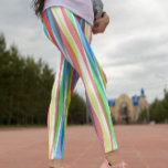 Leggings Arc en arc-en-ciel bandes verticales Pastel Colorf<br><div class="desc">Arc en arc-en-ciel bandes verticales Pastel Colorful Leggings</div>