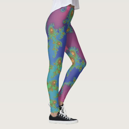 Leggings Arc en arc-en-ciel conception fractale (Droite)