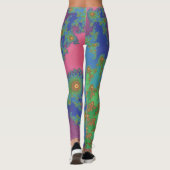 Leggings Arc en arc-en-ciel conception fractale (Dos)