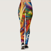 Leggings Arc-en-ciel Abstrait moderne (Dos)