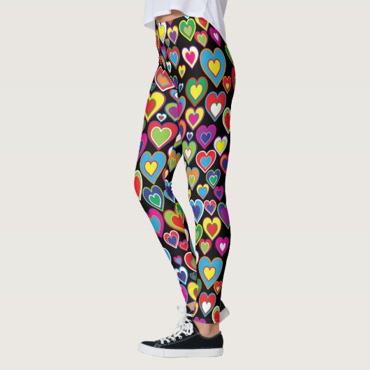 Leggings Arc-en-ciel attirant vibrant d'amusement de motif (Gauche)