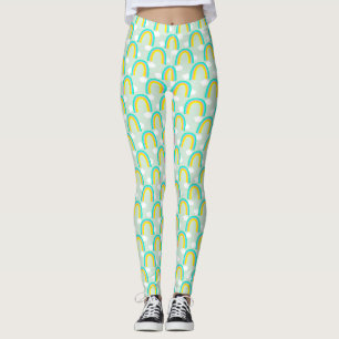 Leggings Arc-en-ciel avec bleu de nuage