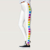 Leggings Arc-en-ciel blanc brillant (Gauche)