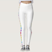 Leggings Arc-en-ciel blanc brillant (Devant)