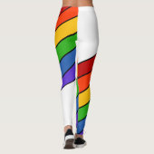 Leggings Arc-en-ciel blanc rayé (Dos)