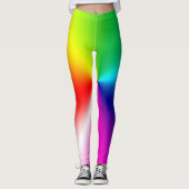 Leggings Arc-en-ciel brillant abstrait (Devant)