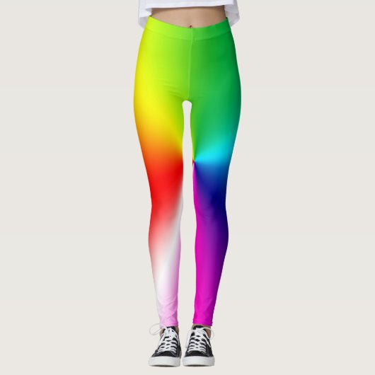 Leggings Arc-en-ciel brillant abstrait (Devant)