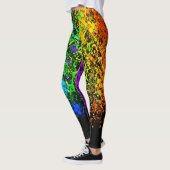 Leggings Arc-en-ciel Couleur Peinture Déchets Mode (Gauche)