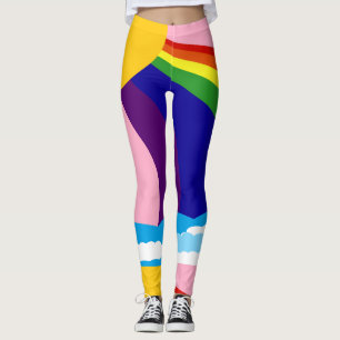 Leggings Arc-en-ciel dans les guêtres de nuages