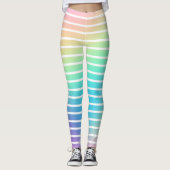 Leggings Arc-en-ciel doux Pastel rayures (Devant)