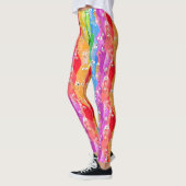 Leggings Arc-en-ciel Émotive les monstres mignons en couleu (Gauche)