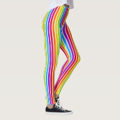 Leggings Arc-en-ciel en bandes verticales brillantes (Droite)