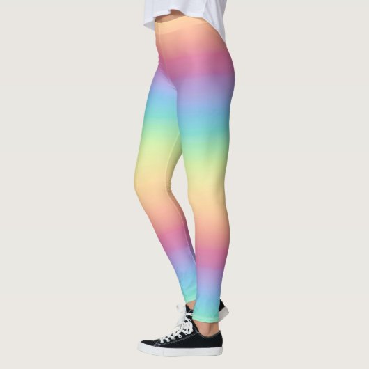 Leggings Arc-en-ciel en pastel Ombre (Gauche)