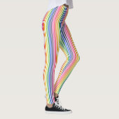 Leggings Arc-en-ciel et rayures blanches (Droite)