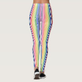 Leggings Arc-en-ciel et rayures blanches (Dos)