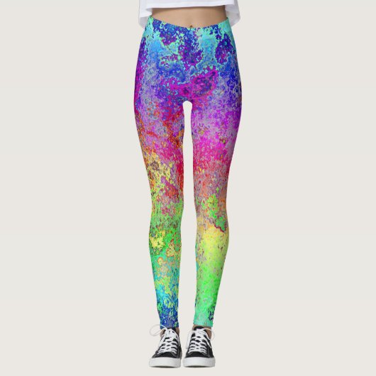Leggings Arc-en-ciel Grungy (Devant)