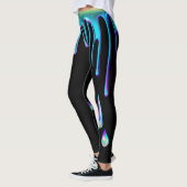 Leggings Arc-en-ciel holographique drix métal (Gauche)