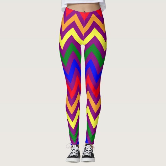 Leggings arc-en-ciel, Leggings colorés pour femmes (Devant)