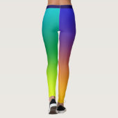 Leggings Arc-en-ciel, Liberté, Monogramme Personnalisé (Dos)