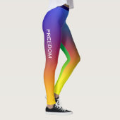 Leggings Arc-en-ciel, Liberté, Monogramme Personnalisé (Droite)