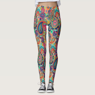 Leggings Arc-en-ciel lumineux Paisley