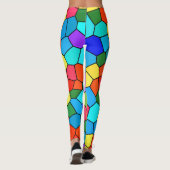 Leggings arc-en-ciel mosaïque (Dos)