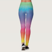 Leggings Arc en ciel Ombré Peinture à la main par Heva Weva (Dos)