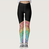 Leggings Arc-en-ciel Parties scintillant (Devant)