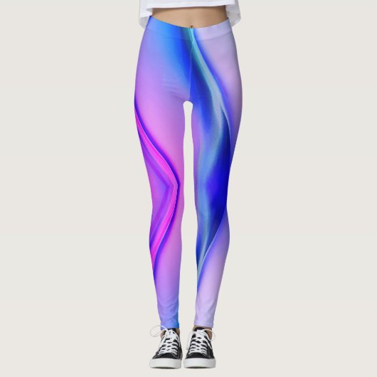 Leggings arc-en-ciel violet (Devant)