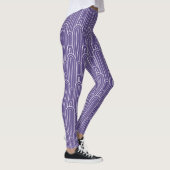 Leggings Arche blanche art déco motif sur ultra violet (Droite)
