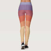 Leggings Arches pastel violettes, orange et bleues (Dos)