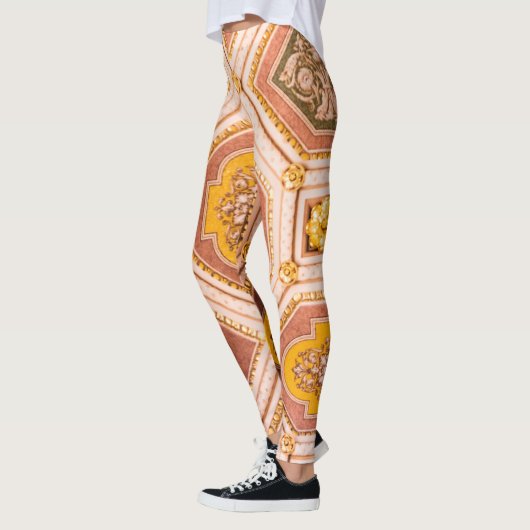 Leggings Architecture hongroise rose jaune (Gauche)