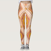 Leggings Architecture hongroise rose jaune (Devant)