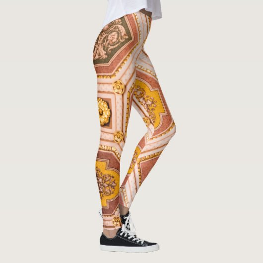 Leggings Architecture hongroise rose jaune (Droite)