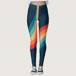 Leggings Arcs colorés de style rétro