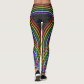 Leggings Arcs-en-ciel à Parties scintillant multiples, Noir (Dos)